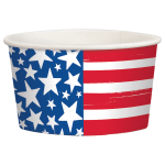 Amscan Patriotic Stars and Stripes Treat Cups, 9.5 Oz, Multicolor, 8 Cups Per Pack, Set Of 5 Packs