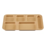 Cambro Co-Polymer Compartment Trays, Tan, Pack Of 24 Trays