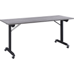 Lorell Mobile Folding Training Table, 29-1/2inH x 63inW x 29-1/2inD, Black/Gray