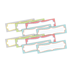 Barker Creek Double-Sided Name Plates, 12in x 3 1/2in, Natures Colors, Pack Of 72 Name Plates