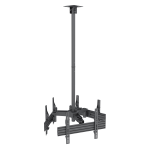 Mount-It! MI-515 Bracket Ceiling Mount For 3 TVs, Black