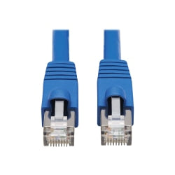 Tripp Lite Cat6a Patch Cable F/UTP Snagless w/ PoE 10G CMR-LP Blue M/M 10ft - First End: 1 x RJ-45 Male Network - Second End: 1 x RJ-45 Male Network - 1.25 GB/s - Patch Cable - Shielding - Gold Plated Contact - Blue