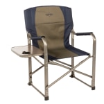 Kamp-Rite Director's Chair With Side Table, Blue/Tan