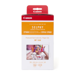 Canon RP-108 Tri-Color Ink Ribbon And Paper Set, 8568B001