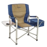 Kamp-Rite Director's Chair With Side Table And Cooler, Tan/Blue