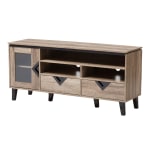 Baxton Studio Nikita TV Stand, Light Brown