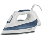 Commercial Care 1200W Steam Iron, 11-1/4inH x 5-1/2inW x 4-11/16inD, Light Blue/White