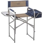 Kamp-Rite High-Back Director's Chair With Side Table And Cooler, Tan/Blue