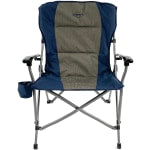 Kamp-Rite Padded Hard Arm Chair, Tan/Blue