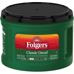 Folgers Classic Decaf Coffee Medium, 19.2 oz Per Canister