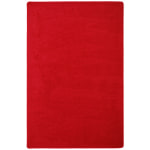 Joy Carpets Kid Essentials Solid Color Rectangle Area Rug, Endurance, 6ft x 9ft, Red