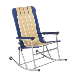 Kamp-Rite Folding Rocking Chair, Tan/Blue