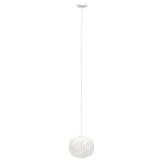 Lalia Home 1-Light Coastal Woven Paper Shade Pendant, 11-7/16inW, White