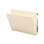 Smead Extended End Tab Folders, 8-1/2in x 11in, Letter Size, Manila, Box Of 100 Folders