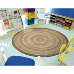 Joy Carpets Feeling Natural Kids Round Area Rug, 7-29/50ft x 7-29/50ft, Sand