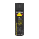 Rust-Oleum Hard Hat High Performance V2100 System Rust Preventive Enamel Spray Paint For High Temperatures, 15 Oz, Flat High Heat Black, Case Of 6 Cans