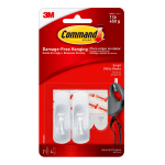 3M Command General Purpose Removable Plastic Hooks, Small, 1-Lb Capacity, Pack Of 2