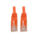 Tripp Lite Cat6 Cat5e Gigabit Molded Patch Cable RJ45 M/M 550MH Orange 35ft 35ft - 1 x RJ-45 Male Network - 1 x RJ-45 Male Network - Gold Plated Contact - Orange