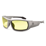 Ergodyne Skullerz Safety Glasses, Odin, Matte Gray Frame, Yellow Lens