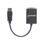 Manhattan DisplayPort to VGA Converter Cable - 5.91in DisplayPort/VGA Video Cable for Monitor, Video Device, Projector, Notebook, Desktop Computer - First End: 1 x DisplayPort Male Digital Video - Second End: 1 x HD-15 Female VGA - 1.35 GB/s