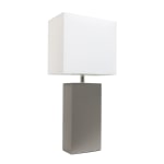 Lalia Home Lexington Table Lamp, 21inH, White/Gray