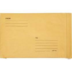 SKILCRAFT Kraft Lightweight Cushioned Mailers, 9 1/2in x 14 1/2in, Kraft, Pack Of 100 (AbilityOne 8105-00-117-9872)