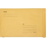 SKILCRAFT Kraft Lightweight Cushioned Mailers, 9 1/2in x 14 1/2in, Kraft, Pack Of 100 (AbilityOne 8105-00-117-9872)