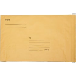 SKILCRAFT Kraft Lightweight Cushioned Mailers, 14 1/4in x 20in, Kraft, Pack Of 50 (AbilityOne 8105-00-117-9886)