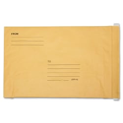 SKILCRAFT Lightweight Paper-Cushioned Mailers, 10 1/2in x 16in, Kraft, Pack Of 100 (AbilityOne 8105-00-281-1436)