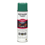 Rust-Oleum Industrial Choice M1800 System Water-Based Precision Line Inverted Marking Paint, 17 Oz, APWA Safety Green, Pack Of 12 Cans