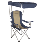 Kamp-Rite Chair With Shade Canopy, Tan/Blue