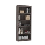 Bestar Universel 72inH Standard Bookcase, Bark Gray