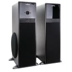 beFree Sound 2.1 Channel 9951164976M 80-Watt Bluetooth Tower Speakers, Black