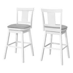 KFI Studios Imme Stacking Bar Stool, 44inH, Light Gray/Silver