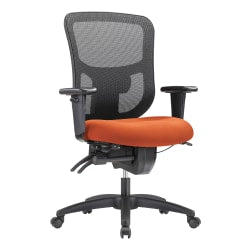 WorkPro 12000 Series Ergonomic Mesh/Premium Fabric Mid-Back Chair, Black/Navy, BIFMA Compliant