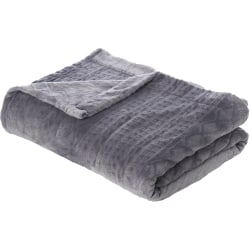 Pure Enrichment PureRelief Radiance Deluxe Heated Blanket, Full Size, Charcoal Gray