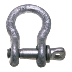 Screw Pin Anchor Shackles, 5/8 in Bail Size, 4.5 Tons, Orange Paint