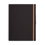 U Brands Linen Padfolio With Porous Pen, 12-1/2in x 9-3/4in, Black