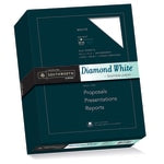 Southworth Diamond White 25% Cotton Business Paper, 8 1/2in x 11in, 20 Lb, White, Box Of 500