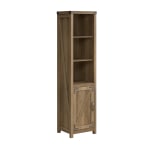 Bush Furniture Knoxville 72inH Narrow 5-Shelf Bookcase With Door, Reclaimed Pine, Standard Delivery