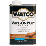 Watco Wipe-On Polyurethane, 32 Oz, Clear Satin, Pack Of 6 Cans