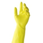 Tronex Extra-Strength Multipurpose Flock-Lined Latex Gloves, X-Large, Yellow, Pack Of 144 Gloves