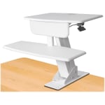 Kantek Desk-Mounted Sit-To-Stand Workstation, White