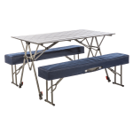 Kamp-Rite Kwik Set Table And Benches, 27-1/2inH x 27inW x 47inL, Blue