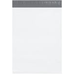 Partners Brand Expansion Poly Mailers, 15inH x 20inW x 4inD, White, Case Of 100