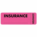 Tabbies Permanent "Insurance" Label Roll, TAB06420, Pink, Roll Of 250