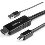 StarTech.com 10 ft. (3 m) HDMI to DisplayPort Cable - 4K 30Hz - USB-powered - Active HDMI to DisplayPort Cable (HD2DPMM10)