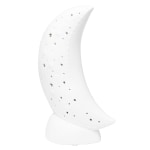 Simple Designs Porcelain Moon-Shaped Table Lamp, 10-3/16inH, White