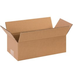 Partners Brand Long Corrugated Boxes, 12in x 5in x 4in, Kraft, Pack Of 25 Boxes