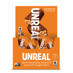 Unreal Dark Chocolate Caramel Peanut Nougat Bars, 0.67 Oz, Pack Of 40 Bars